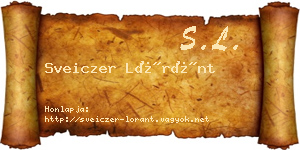 Sveiczer Lóránt névjegykártya