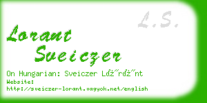 lorant sveiczer business card
